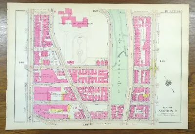 £133.69 • Buy Antique 1916 ST NICHOLAS PARK MANHATTAN NEW YORK CITY NY Land & Street Map