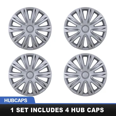 16  Set Of 4 Silver Wheel Covers Snap On Hub Caps Fit R16 Tire+steel Rim • $46.99