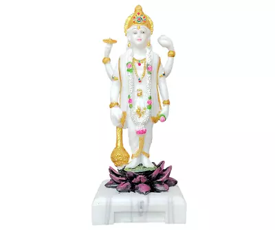 Lord Narayana Standing Vishnu Narayana Marble Look Idol Narayana  Height 22 Cm • $45.89