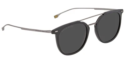 $59.99 • Buy Hugo Boss Men's Black Round Sunglasses W/ Titanium Temples - B1013S-0807-IR53