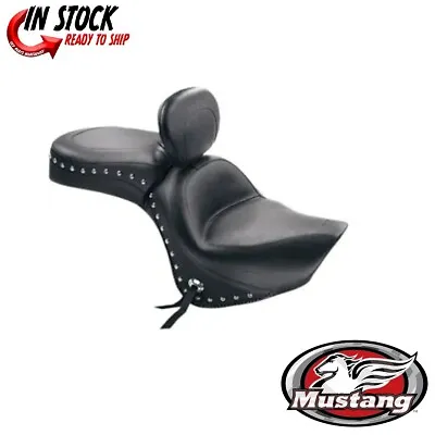 Mustang Wide Touring 1-Piece Seat W/Backrest Kaw VN900B Vulcan 900 06-20 • $915.40