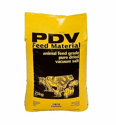£18.50 • Buy PDV ANIMAL SALT | 25KG | POND Fish Koi Pool Water Treatment Pure Dried Vacuum