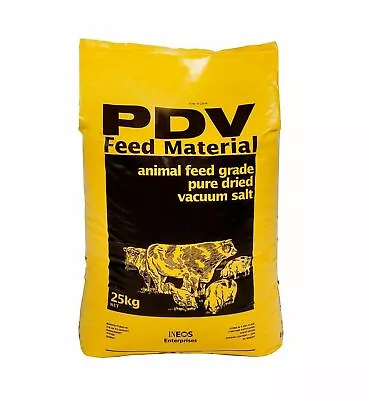 £18.50 • Buy PDV ANIMAL SALT | 25KG | POND Fish Koi Pool Water Treatment Pure Dried Vacuum