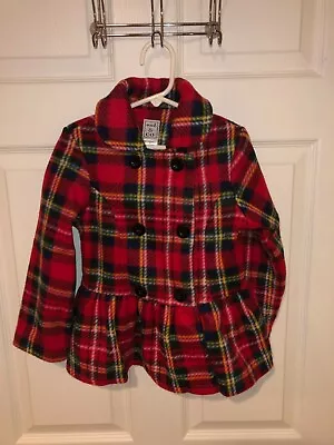 Mack & Co Red Plaid Fleece Jacket In Size 5-NEW • $25