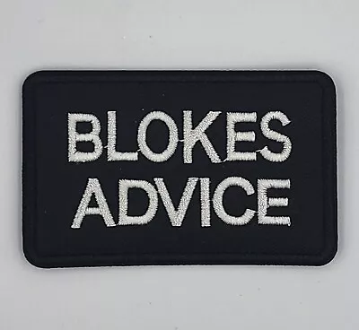 BLOKES ADVICE Harley Davidson Biker Vest Patches Iron Sew On • $8.50