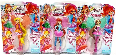 Lot Of 3 Winx Club COSMIX  Princess Fairy Figures BELLA STELLA & FLORA NEW • $27.44