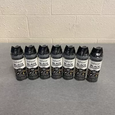 Valspar Black Chalkboard Spray Paint 68007 Black 12oz (7 Pack ) • $69.99