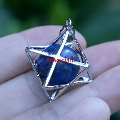 Natural Stone Quartz Crystal Sphere Chakra Merkaba Star Reiki Healing Amulet • $2.89