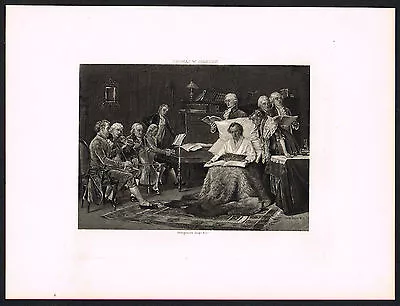 Antique Mozart Orchestra Music Art Print • $48