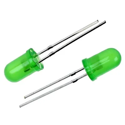 25 X Green LED 5mm Round Wide Angle Diffused LED Light Emitting Diode Bright PCB • $7.42