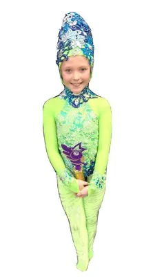 JANINE DANCE FREESTYLE INTER SLOW FAST SOLO JUMPSUIT U 10 U12 Heavily Stoned • £99.99