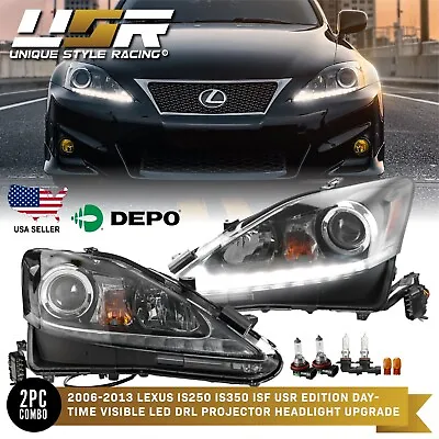 $494.95 • Buy V2 OE Style Daytime Visible DRL LED Bar Headlight For 06-13 Lexus IS/IS250/IS350