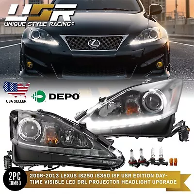 $494.95 • Buy V2 OE Style Daytime Visible DRL LED Bar Headlight For 06-13 Lexus IS/IS250/IS350