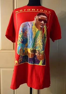 NOTORIOUS BIG Size L Brooklyn Mint 100% Cotton Red T-Shirt FREE SHIPPING! • $19.99