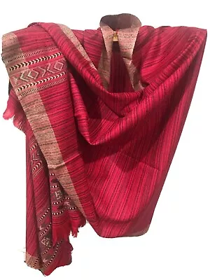 Beautiful Hand Loom Plain Smooth Blanket/Shawl Himalayan Handmade Yak Wool Shawl • $35.99