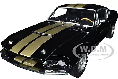 1967 Shelby Gt500 Black W/gold Stripes 1/18 Diecast Model Car By Solido S1802908 • $53.99