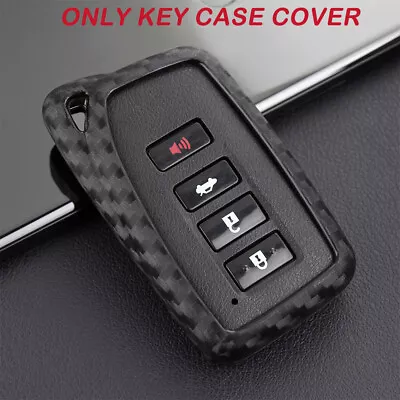 For Lexus IS ES NX RX GS LX RC Carbon Fiber Remote Car Key Fob Case Cover Chain • $9.49