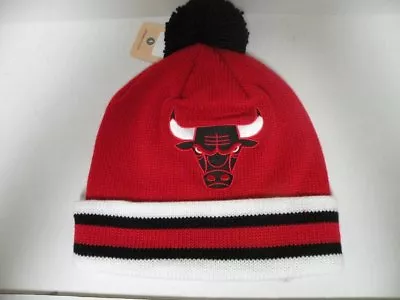 Mitchell & Ness NBA Chicago Bulls Team Logo Cuffed Pam Knit Beanie Hat Cap • $14.95