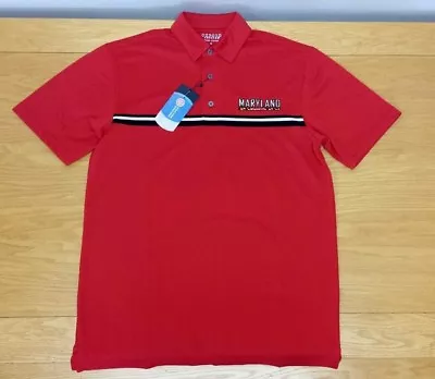 MARYLAND TERRAPINS Terps 100% Polyester Polo Shirt S Men's Small - BRAND NEW • $7.79