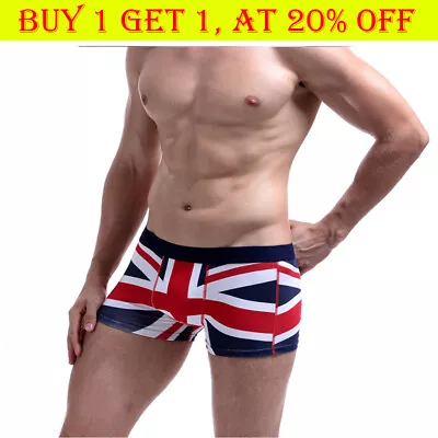 Mens Gift Boxers Union Jack Short British Flag Underwear Cotton LondonUnderwear~ • £7.99