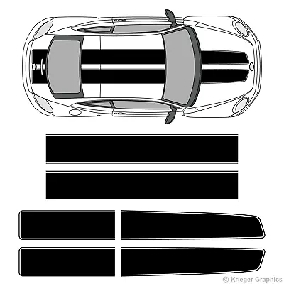 EZ Rally Racing Stripes 3M Vinyl Stripe Graphic Decals For Volkswagen Beetle • $69.99