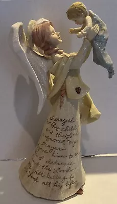 Foundations Figurine Angel Lifting Child  Karen Hahn Religious Inspirational 9  • $24.89