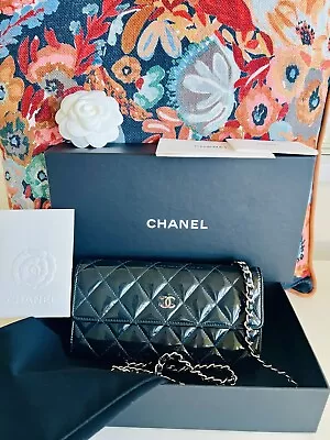 CHANEL Timeless CC Wallet On Chain WOC Custom Crossbody Bag In Patent Leather • $930