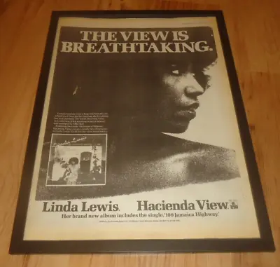 LINDA LEWIS Hacienda View-framed Original Poster Sized Advert • £40