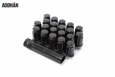 20pcs Aodhan Spl35 12X1.25 Black Close Lug Nuts Fits Motegi Stance Tsw Str Rims • $34.99