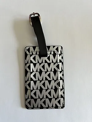 New Michael Kors Luggage Tag Black W/ Silver Logo • $21.95