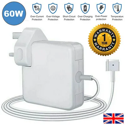 60W Power Adapter Magsafe 2 Charger For Apple MacBook Air Pro Retina 13  T-Tip • £12.99