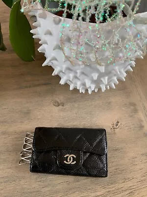 Chanel Classic Black Caviar 6 Ring Key Holder • $349.95