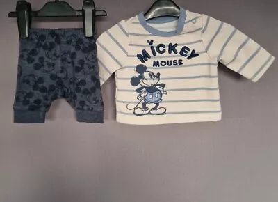 Primark Baby Boy Set T-shirt Long-sleeve And Pants Age Newborn.Exc Condition. • £4.40