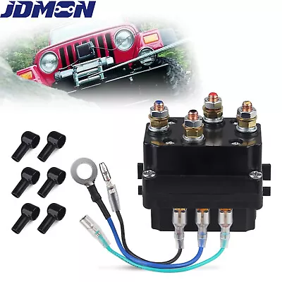 12V 250A Winch Solenoid Relay Contactor With 6 Protecting Caps Universal • $27.79