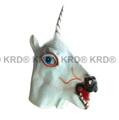 £14.33 • Buy Latex UNICORN HEAD MASK Halloween Fancy Dress Party Scary Horse Costume UK