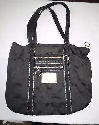 Coach Poppy Art Op Glam Tote Handbag @K • $29.99