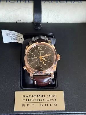 Panerai Radiomir 1940 Chrono Monopulsante 8 Days GMT Rose Gold (PAM00502) • £15500