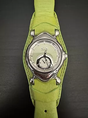 Oakley Jury Watch Saddleback Leather Green/Green Dial Rare Ladies 10-201 • $329.99