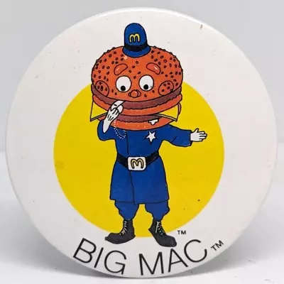 VTG BIG MAC McDonalds Burger Fast Food Restaurant Chain 1980's Badge Pin (P1352) • £3.50