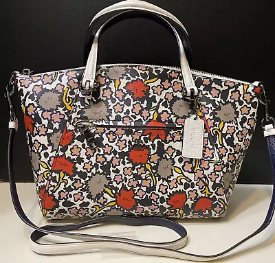 Coach Floral Prairie Satchel Crossbody CHALK YANKEE 58876 NEW • $158