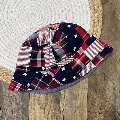 Gymboree Patriotic Patchwork Bucket Hat Toddler 2T 3T Red Blue • $9.18