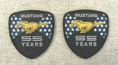 55th ANNIVERSARY - SET OF 2 - FORD MUSTANG DEALER PATCH - ORIGINAL - 2019  2020 • $34