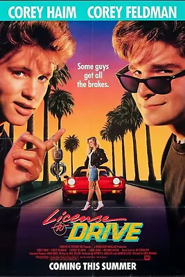 LICENSE TO DRIVE RETRO 80s MOVIE POSTER Classic Greatest Cinema Wall Art A4 • £3.75