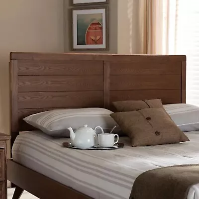 Queen Size Headboard Only Mid Century Modern Farm Country Wooden Slat Design New • $159.95
