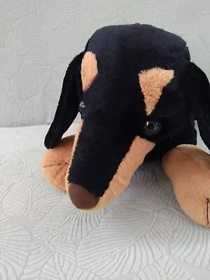 Realistic Dachshund Puppy Dog Plush 20  Black Tan Wal-Mart • $14.99