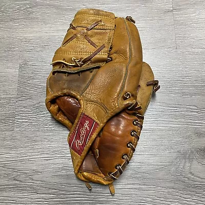 VTG 1950s Rawlings Leather Baseball Glove Mitt Lew Burdette LB20 Personal Model • $42.03