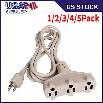 1/2/3/4/5Pcs 8FT SPT-3 16/3 Indoor Extension Cord 3-Outlet Power Strip UL Listed • $9.69