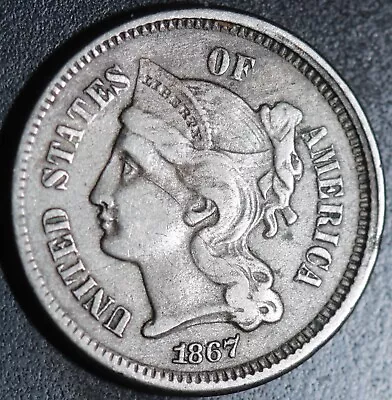 1867 Three 3 Cent Nickel • $20
