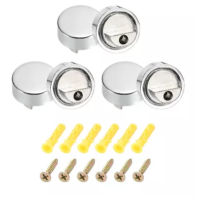 Mirror Holders Clips 6Pcs Mirror Mounting Clips For 6-7mm Glass(20mm Silver) • £10.19