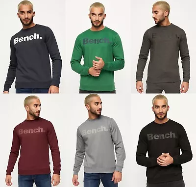 Mens Bench Crew Neck Cotton Jumper Long Sleeve Jersey Sweater Pullover Top • £17.95